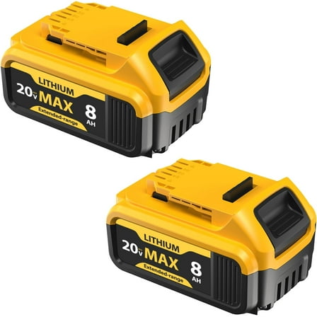chalian 2-Pack 8000mAh 20V Max Lithium-ion Batteries for Dewalt - Replaces DCB201, DCB200, DCB205, DCB206, DCB207 - Seamless Compatibility with Dewalt 20V Max Battery Cordless Power Tools & Chargers