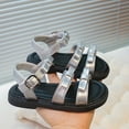 thumbnail image 6 of CAIVO Summer Children Girls Silver Soled Double Bow Tie Roman Shoes Princess Shoes Summer Sandals Lightweight Quick-Dry Beach Shoes Kids, 6 of 7