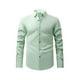 thumbnail image 1 of Blusa y camisa de manga larga con cuello vuelto para hombre, cárdigan liso de moda con cuello vuelto, camisa de negocios con botones, blusa de poliéster para hombre, 1 of 8