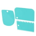 thumbnail image 4 of 3PCS/Lot Scraper Cake Cutter Slicer Spatula For Cake Cream Scraper Pasty Cutters Scraper Irregular Edge DIY Smoother Blue, 4 of 9