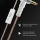 thumbnail image 3 of Injueey Auriculares intrauditivos para teléfono con cable Jack de 3,5 mm Auriculares universales para juegos Cable desmontable Auriculares Teléfono y Comunicación Oro rosa con micrófono, 3 of 6