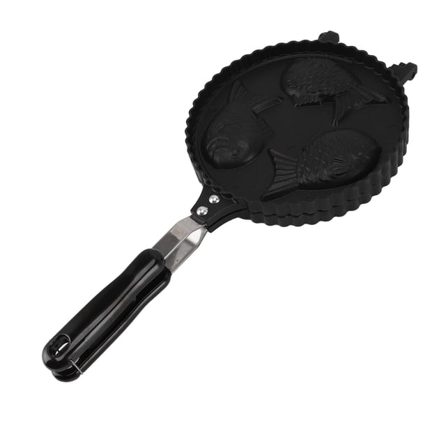 Taiyaki Poêle, Gaufrier 3 Poissons en Aluminium pour la Maison
