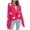 Hot Pink, variant on Lovskoo Cardigan Sweaters for Women Open Front Long Sleeve Spring Heavy Three-Dimensional Embroidery Flower Lantern Sleeve Loose Knit Coat Oversized Winter Outerwear Tops Black