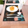 thumbnail image 5 of YFYANG Washable Heat-Resistant Placemats, 70% PVC/30% Polyester, Flower and Leaf Pattern Kitchen Table Mat, 12" x 18" 6 Pcs, 5 of 6