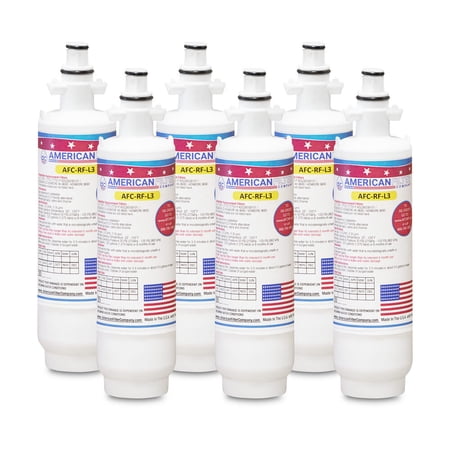 AFC® #AFC-RF-L3, Compatible with LG® ADQ36006102-S Refrigerator Water Filter Made in USA -6 Filters