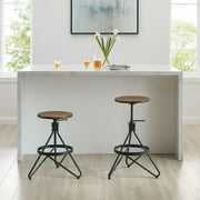 Crosley Furniture Kalen 29 Transitional Metal Stool in Brown/Matte Black