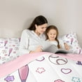 thumbnail image 6 of Homewish Baseball Sport Game Full Size Comforter Sets,Colorful Cartoon Flower Bedding Comforter Set,Pink White Bedding Sets For Girls Teens,Ultra Soft Home Decor Reversible,3 Pieces, 6 of 9