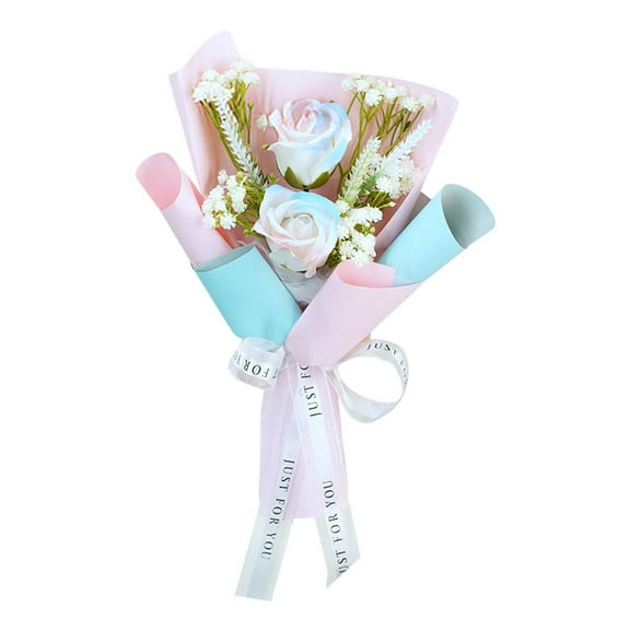 Flowers Hand Woven Rose Bouquet Roses for Home Valentine's Day Women’s Day Anniversary Floral Arrangement