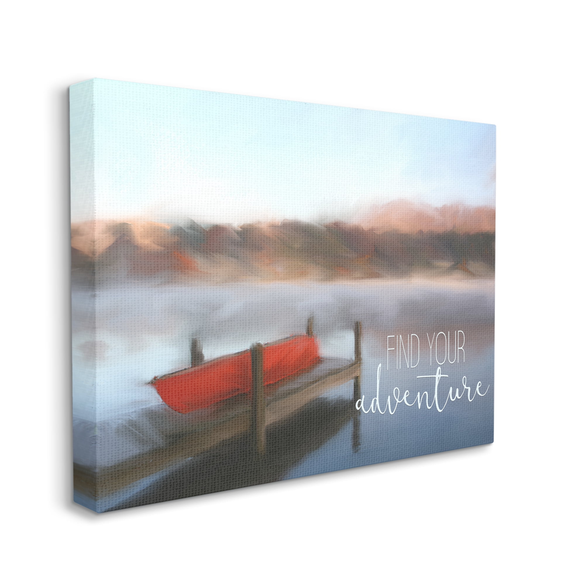 Stupell Industries Find Your Adventure Dock Abstract Painting Gallery Wrapped Canvas Art Print Wall Art, 40 x 30
