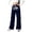 Navy, variant on Shadoumai Girls Wide Leg Pants Kids Fashion Lace Hem Elastic Waist Uniform Pants Slacks with Pockets 5-14 Years