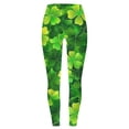 thumbnail image 4 of successthop St Patrick Day Pant for Gifts Green Vacation Leggings Strecth Bottoms Comfortable Workout Trousers S, 4 of 5