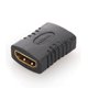 thumbnail image 2 of Acoplador HDMI hembra a hembra chapado en oro, adaptador alargador de 3 x 2 x 1,1 cm para HDTV HDCP, negro, 2 of 4