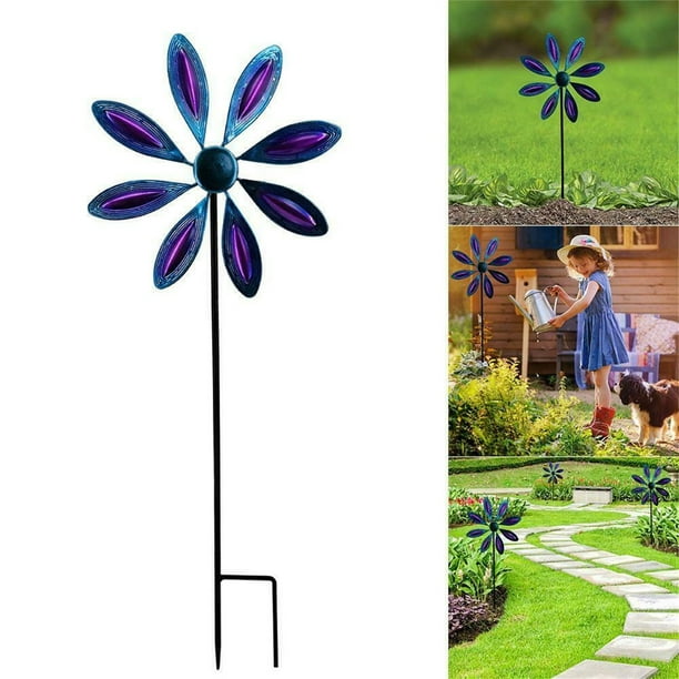 Ouneed Metal Wind Spinners Garden Windmill Outdoor Yard Lawn