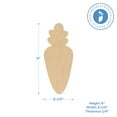 thumbnail image 4 of 50 Sturdy Wood Carrot Cutouts 6 x 2-1/2 inch, Pre-Sanded Wooden Easter Cutouts, Wooden Shape Crafts for Wood Decorating, by Woodpeckers, 4 of 7