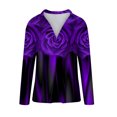 thumbnail image 4 of Blusa informal con estampado de manga larga y cuello vuelto para mujer a la moda Fridja  fjkfkj8115, 4 of 5