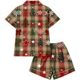 thumbnail image 6 of Enjoytime Womens Pajamas Christmas Print Short Sleeve 2 Piece Loungewear Sets Holiday Casual Comfy Button Down Sleepwear, 6 of 6