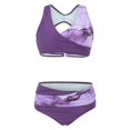 thumbnail image 2 of Gibobby Trajes de Baño para Mujer Bikini sexy para mujer Cintura alta Estampado de puntos Estación independiente Traje de baño dividido(Morado,G), 2 of 4