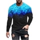 thumbnail image 2 of Blusas y camisas de manga larga con cuello redondo para hombre, blusa informal de manga larga con cuello redondo y estampado., 2 of 3
