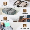 thumbnail image 5 of HonorHut Luggage Organizer Bags Expandable Storage Totes Durable Space Saver Storage Bags Mesh Packing Bags with Zipper Lightweight Moving Bags 7 Set Travel Accessories Beige, 5 of 6