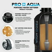 Portable RV Water Softener 16,000 Grains and Filtration System Bundle, Filter and Soften Hard Water For RV Trailers Vans