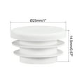 thumbnail image 2 of Tapa de extremo de tubo redonda blanca de PE de 1" para muebles de acero, inserto de tubo, 20 Pcs, 2 of 3