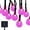Pink, variant on Crystal Globe Fairy String Lights- 7m 50LED Crystal Ball String Lights Solar Bubble Ball String Lights Waterproof for Garden.