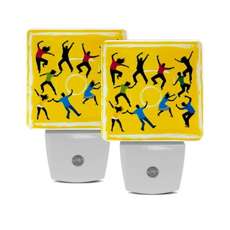 

Night Light Night Lights Plug into Wall 2-Pack Nightlight Plug in Night Light Dusk to Dawn Night Lamp Led Night Light for Adults Kids Room Tribal Music Artistic Cartoon