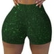thumbnail image 2 of Fotbe Emerald Green Sparkling Shorts Sin Costuras – Shorts Deportivos de Cintura Alta para Mujer, Elásticos para Gimnasio, Yoga, Running o Ciclismo-Small, 2 of 8