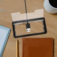 thumbnail image 4 of RENACLIPY 2Ud Tapones Rectangulares De Plástico Negro Para Organización De Cables En Escritorios Con Instalación Rápida, 4 of 8