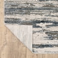thumbnail image 5 of 5' X 8' Blue Grey Beige And Brown Abstract Power Loom Stain Resistant Area Rug, 5 of 10