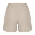 thumbnail image 4 of BLVB Womens Casual Shorts Ealstic Waisted Fashion Beach Shorts Cute Comfy Solid Color Summer Lounge Shorts, 4 of 6