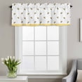 thumbnail image 4 of Spring Animals Window Valance for Kitchen, Watercolor Funny Bee Rustic Farmhouse White Rod Pocket Short Curtain for Small Windows, Light Filtering Decorative Valance, 60 x 18 Inch, 4 of 9
