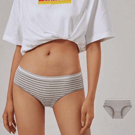 Fulorrnie Underwear for Women Comfort Briefs Seamless Cute Panty Cheeky Hipster Elastic Waist Flat Seams Panties  Grey  XL