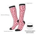 thumbnail image 5 of Picia Women Crew Soft Moisture-wicking Socks Hand Drawn Strawberry Pattern Design Cotton Socks, One Size fit All, 5 of 9