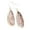 rose-quartz, variant on Solid 925 Sterling Silver Dangle Teardrop Earrings For Women, Natural Turquoise Gemstone Unique Handcrafted December Birthstone Earrings