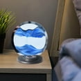 thumbnail image 6 of Bdday Moving Sand Art Decor Lamp Night Lights, 7.8 Inch Round Glass 3d Deep Sea Sandscape In Motion Display Flowing Sand Frame Relaxing Desktop Home Office Work Decor, 6 of 9