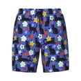 thumbnail image 4 of Lsque Mens Swim Trunks Black Cats And Flowers Pattern - Bathing Suit Compression Liner - Beach Swim Shorts Swimwear - (S-3XL) - Stretch Quick Dry -Large, 4 of 9