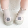 thumbnail image 3 of Ferjadq Baby Knit Upper Non‑Slip Soft Sole Sock Shoes Infant First Walking Walk Wear Socks Khaki,30-36 Months, 3 of 8