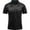 Black, variant on Men's Sequins Disco Party Shirt - Short Sleeve, Turndown Collar, Double Layered - 96% Polyester, Shimmering Design for Nightclub