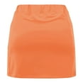 thumbnail image 4 of uublik Skirts for Girls Orange Tennis Skirts Golf Skort Athletic Dance Running School Sport Skirts with Shorts Size 2T-12, 4 of 5