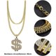 thumbnail image 2 of 4 unids/set 80s 90s trajes de Hip Hop accesorios ropa de rapero accesorios gran cadena falsa, 2 of 4