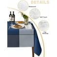 thumbnail image 3 of Navy Blue Black Tablecloth Square Table Cloth 60x60, Waterproof Tablecloth Outdoor Table Cloth, Grey White Patchwork Abstract Geometric Washable Table Cover for Kitchen Dinning Party, 3 of 8