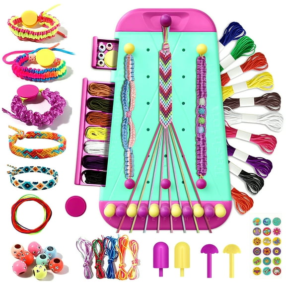 Allhall Friendship Bracelet Making Kit, DIY Arts and Crafts Kit Toys, Popular Bracelets String Maker Toys Set, Christmas Birthday Gifts for Girl
