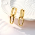 thumbnail image 4 of Pendientes ALEXCRAFT Paperclip, colgantes dorados, chapados en oro de 14 quilates, 4 of 9