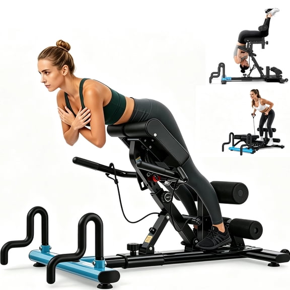 3-in-1 Inversion Table / Roman Chair / Squat Bench – Heavy-Duty 350lb Home Gym Equipment, Back Stretcher