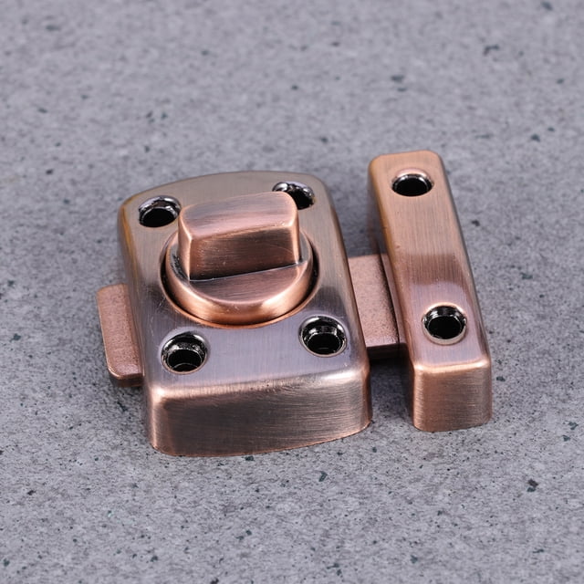 STRANDCHIC 1Set Zinc Slide Bolt Latch Cabinets Safety Lock Dark Red Color Rectangular Style For Office Use