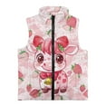 thumbnail image 4 of Pzuqiu Highland Cow Girl Outerwear Vest 7-8 Fall Outfits Fashion Clothing Versatile Polyester Winter Lightweight Sleeveless Fleece Jacket with Pocket Full Zip for Young Girls, 4 of 7