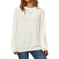 thumbnail image 7 of Arach&Cloz Women's Wool Blend Oversized Sweaters Crewneck Casual Fall Outfits Fashion Tops, 7 of 7