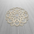 thumbnail image 2 of Mandala Wooden Wall Art, Classic South Asian Traditional Ornament Birch Wood Plywood Rustic Wall Art Accent for Hallway Bedroom Living Room Cafes and Offices, 11.4" X 11.4" X 0.1", by Ambesonne, 2 of 5