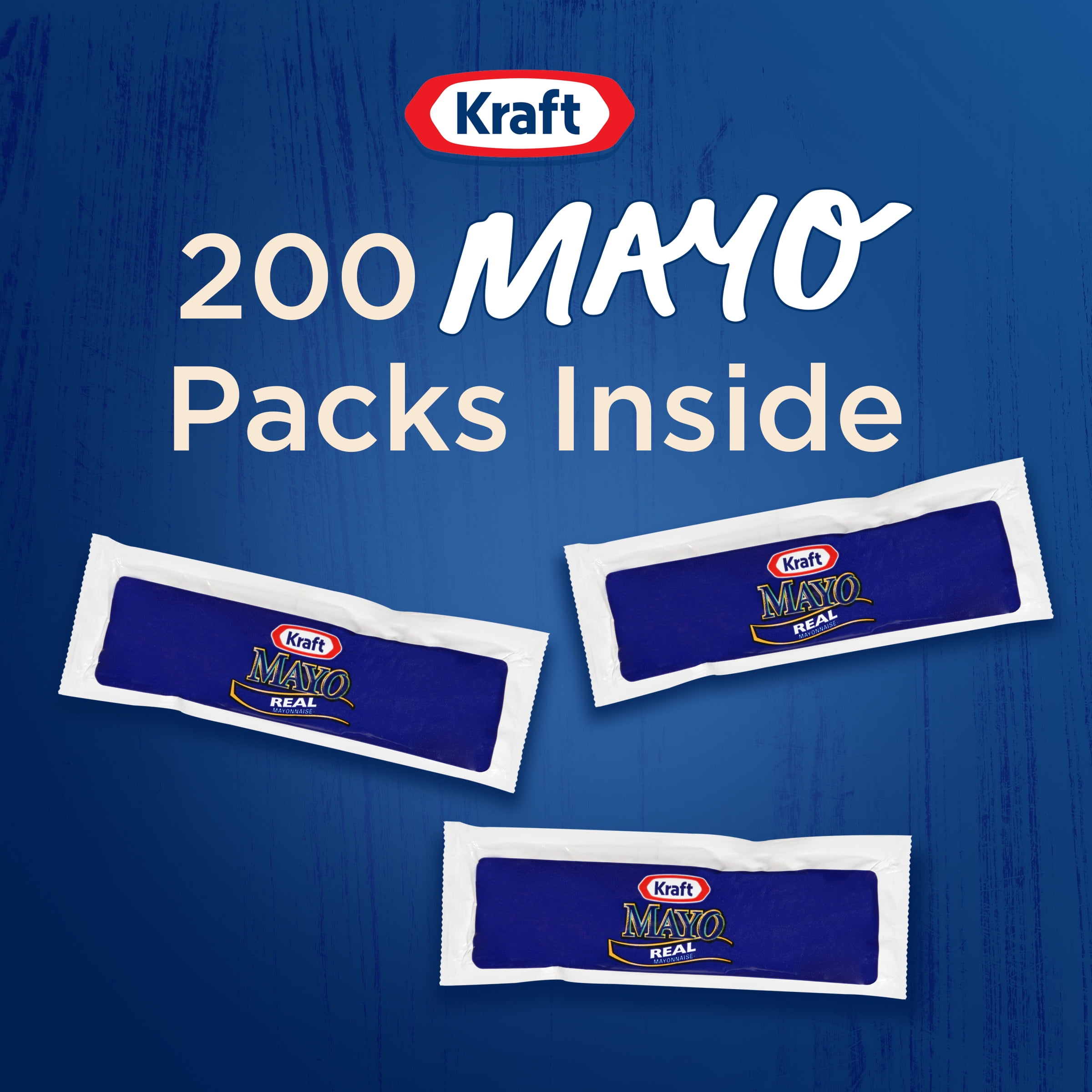 Kraft Real Mayo Mayonnaise Single Serve Pouches, 200 ct Box